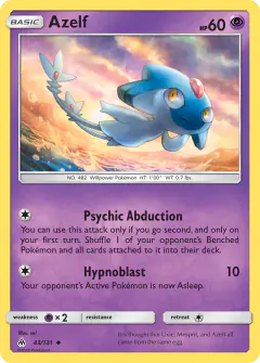 Azelf Uncommon card from Forbidden Light