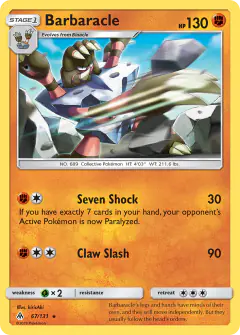 Barbaracle Rare card from Forbidden Light