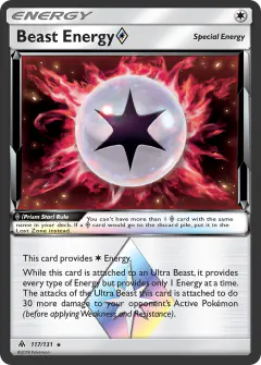 Beast Energy ◇ Rare Prism Star card from Forbidden Light