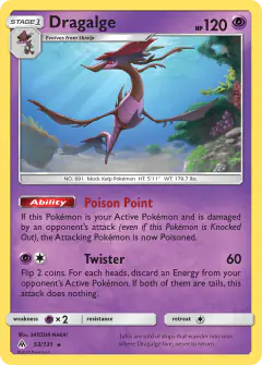 Dragalge Rare card from Forbidden Light