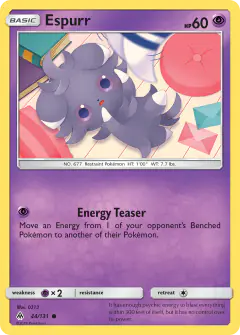 Espurr Common card from Forbidden Light
