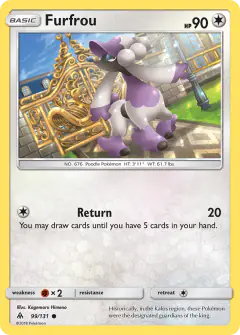 Furfrou Common card from Forbidden Light