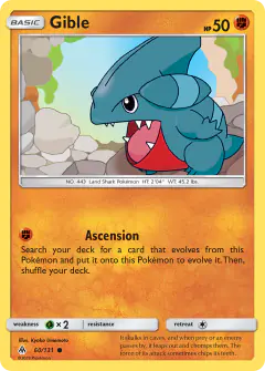 Gible Common card from Forbidden Light