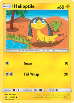 Helioptile Common card from Forbidden Light