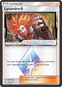 Lysandre ◇ Rare Prism Star card from Forbidden Light