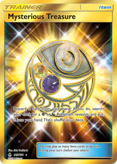 Mysterious Treasure Rare Secret card from Forbidden Light