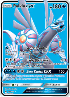 Palkia-GX Rare Ultra card from Forbidden Light