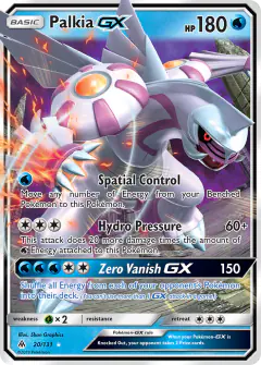 Palkia-GX Rare Holo GX card from Forbidden Light