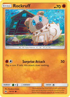 Rockruff Common card from Forbidden Light