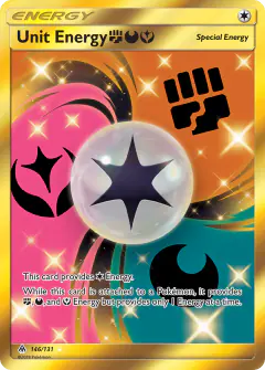 Unit Energy FightingDarknessFairy Rare Secret card from Forbidden Light