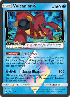 Volcanion ◇ Rare Prism Star card from Forbidden Light
