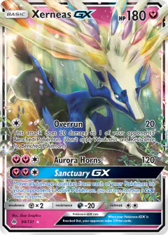 Xerneas-GX Rare Holo GX card from Forbidden Light