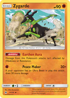 Zygarde Uncommon card from Forbidden Light