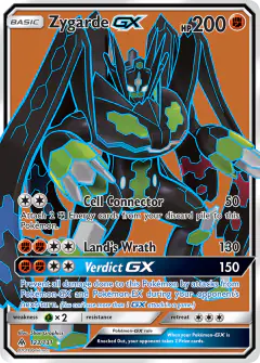Zygarde-GX Rare Ultra card from Forbidden Light