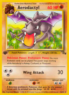 Aerodactyl Rare card from Fossil