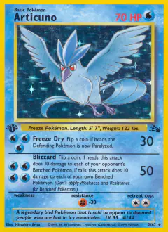 Articuno Rare Holo card from Fossil