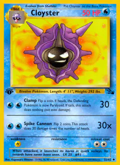 Cloyster Uncommon card from Fossil