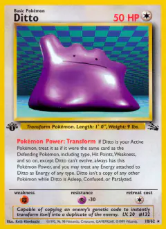 Ditto Rare card from Fossil