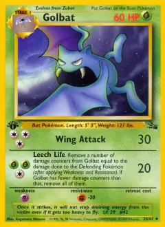 Golbat Uncommon card from Fossil