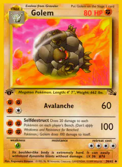 Golem Uncommon card from Fossil
