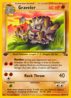 Graveler Uncommon card from Fossil