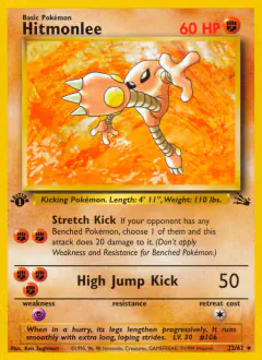 Hitmonlee Rare card from Fossil