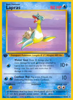 Lapras Rare card from Fossil