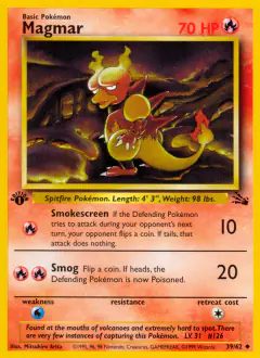 Magmar Uncommon card from Fossil