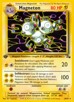 Magneton Rare card from Fossil