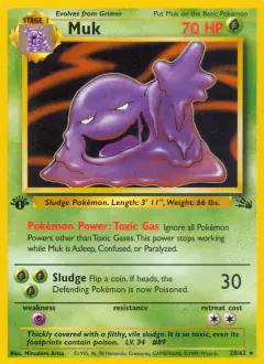 Muk Rare card from Fossil