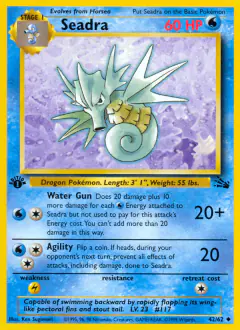 Seadra Uncommon card from Fossil