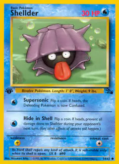 Shellder Common card from Fossil