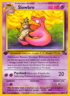 Slowbro Uncommon card from Fossil