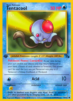 Tentacool Common card from Fossil