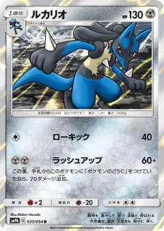 Lucario Rare card from Full Metal Wall