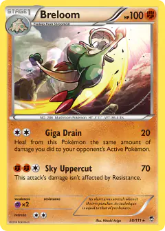 Breloom Rare card from Furious Fists