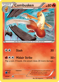 Combusken Uncommon card from Furious Fists