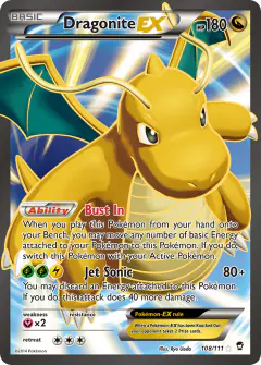 Dragonite-EX Rare Ultra card from Furious Fists