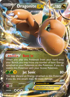 Dragonite-EX Rare Holo EX card from Furious Fists