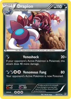 Drapion Rare card from Furious Fists