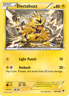 Electabuzz Common card from Furious Fists
