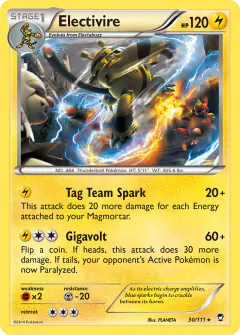 Electivire Rare card from Furious Fists