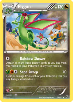 Flygon Rare card from Furious Fists