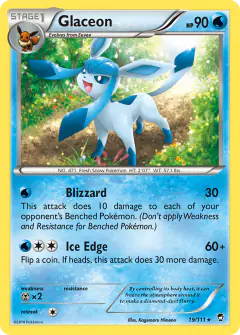Glaceon Rare card from Furious Fists