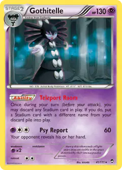 Gothitelle Rare card from Furious Fists