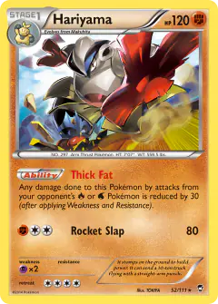 Hariyama Rare card from Furious Fists