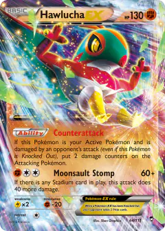 Hawlucha-EX Rare Holo EX card from Furious Fists