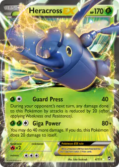 Heracross-EX Rare Holo EX card from Furious Fists