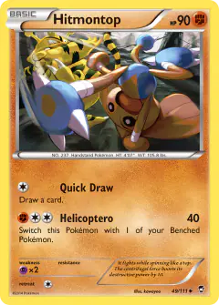 Hitmontop Uncommon card from Furious Fists