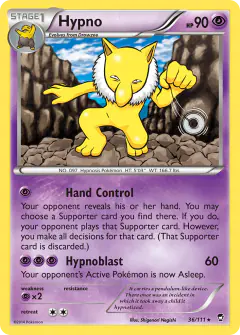 Hypno Rare card from Furious Fists